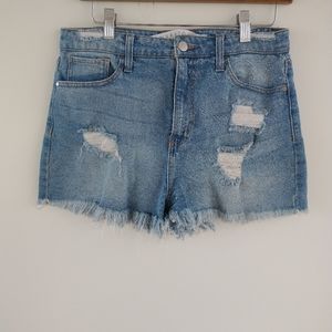 Tinseltown Distressed Denim Shorts Medium Wash